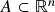A\subset\mathbb{R}^n